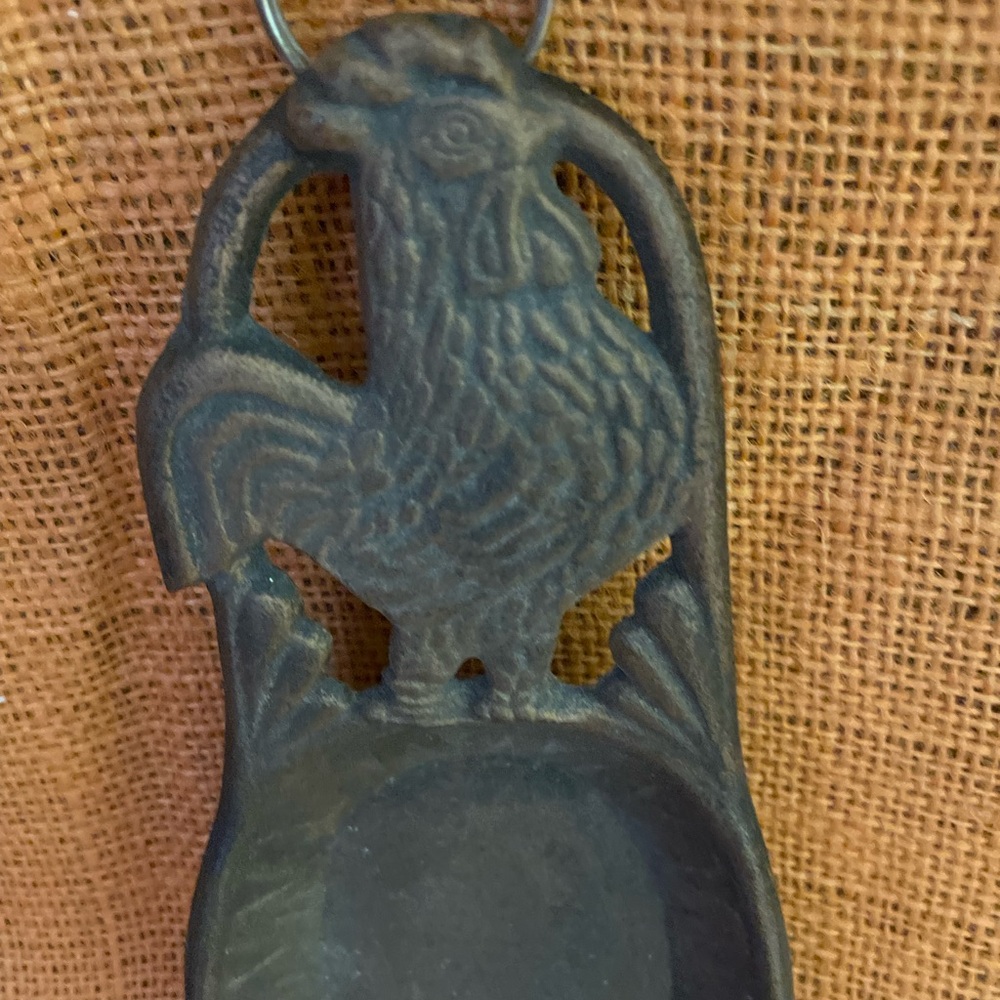 Rooster Wall/Spoon Rest, Cast Metal, Vintage, Rustic - Picture 3 of 8